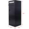 Large Steel Freestanding Floor Parcel Package Drop With Locking Letterbox Drop Mail Box With Multi Compartments - Black - Image 5