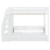 Full Over Full Size Murphy Bed With Hydraulic Lift & Desk Design - White - Image 2