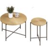 Coffee And End Table Set Waterproof Cover, Distressed Cylindrical Design, Legs Classic Rustic Charm (Set of 2) - Oak Natural Wood / Antique White - Image 2