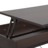 Juno - Wood Lift Top Desk With Hidden Storage And Drawer - Dark Brown - Image 4