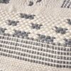 Karim - Faux Yarn Large Pouf, Durable - Ivory / Gray - Image 4