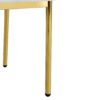 Luxury Simple Chair (Set of 6) High Resilience Dining Chair With Vertical Stripe Design - White / Gold - Image 17