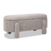 Hugo - Oval Fully Upholstered Storage Bench - Brown - Image 9