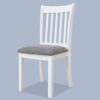 Dining Room Furniture (Set of 2) Chairs With Gray Cushioned Seats And Wooden Back - White - White - Image 5