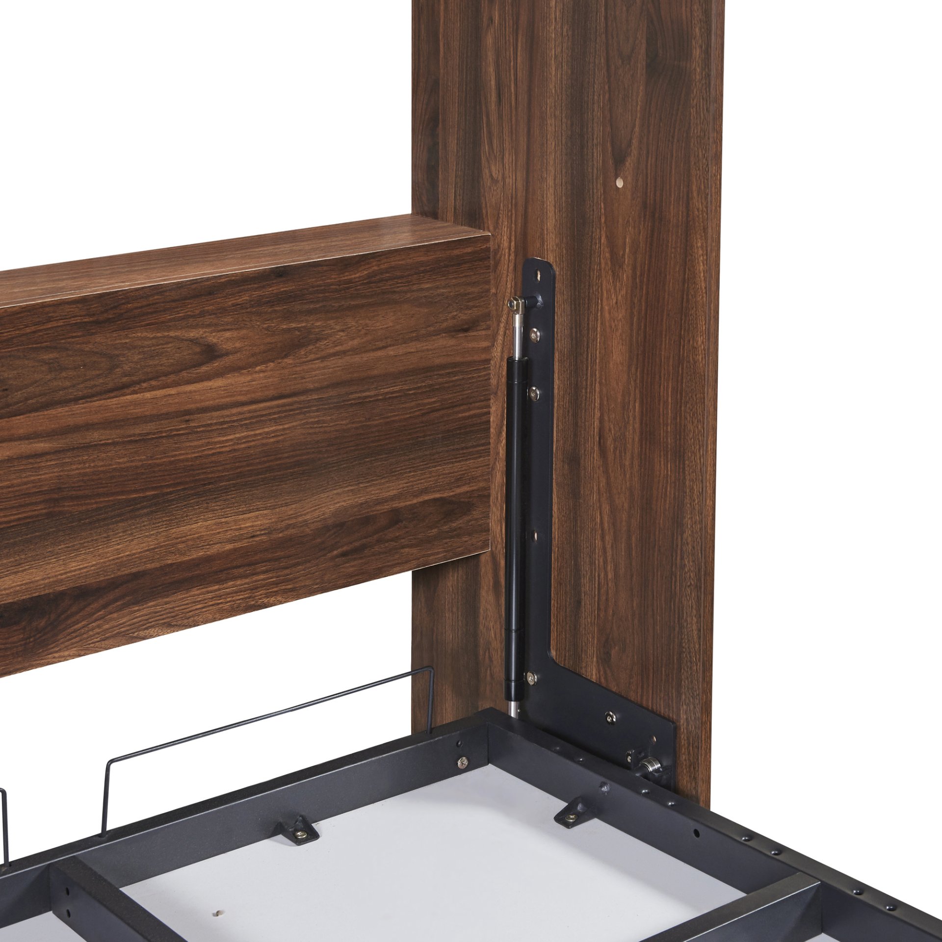 Twin Size Murphy Wall Bed With Cabinet - White - Image 11