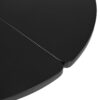 Round Petal Shaped Coffee Table Style Center Table With 3 Thick Legs Minimalist Irregular End Table With Sleek Round Edges For Living Room - Black - Image 8