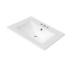 Solid Wood And 24" Bathroom Vanity With Sink, Deep Drawer, Door Shelf, 2 Tier Basket - White - Image 19
