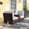 Outdoor Loveseat With Cushions, Ready To Use - Espresso - Image 6