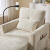 Multifunctional Lazy Person Sofa Recliner With Storage, Cell Phone Bracket Chenille - Beige - Image 9