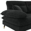 L Shaped Convertible Sectional Sofa 4 Seat Tufted Couch Set With Two Tone Adjust Legs Cloud Movable Ottoman - Black - Image 10