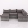 Patio Sofa With Cushions - Gray - Image 3