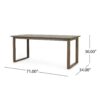 Rustic Nash Dining Table With Slat Design - Gray - Image 3
