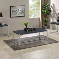 Lennox - 3 Piece Coffee And End Table (Set of 3) - Black