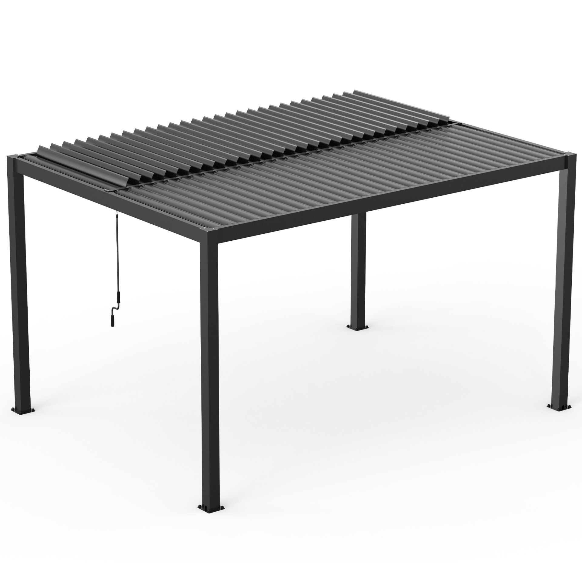 Louver Pergola Frame & Louvers - Black - Image 4