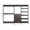 Monica - Wood Walk In Closet System With Spacious Storage In Wood And Metal Frame - Gray - Image 3