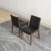 Laura - Mid-Century Modern Solid Wood Dining Chair (Set of 2) - Black - Image 2
