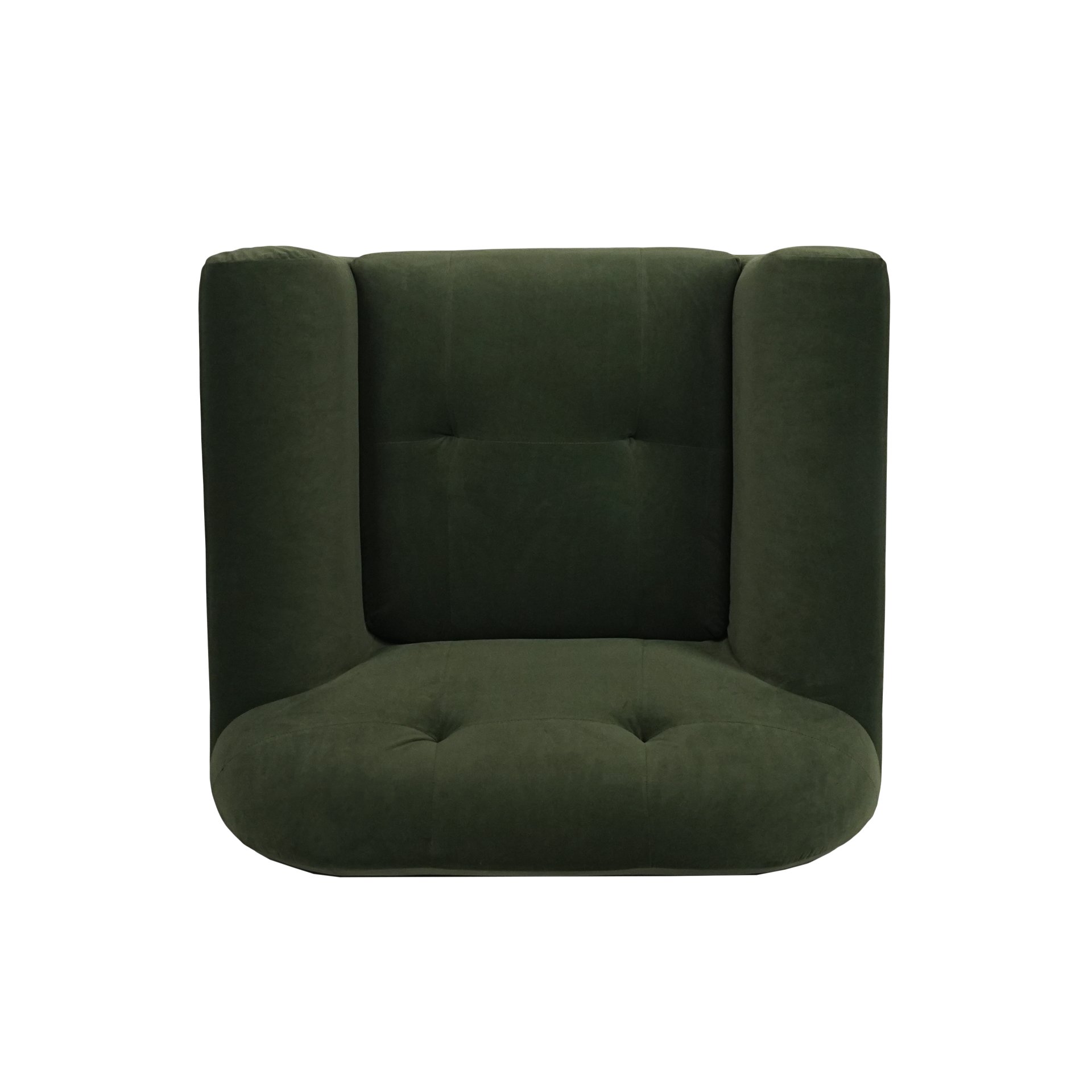 Harmonara - Boucle Upholstered Club Chair With Blind Tufting - Sage - Image 5