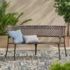 Sector - Bench With Curved Design And Diamond Cross Seat - Copper - Image 5