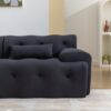 Large Size 2 Seater Sofa, Pure Foam Comfy Sofa Couch, Modern Lounge Sofa For Living Room, Apartment - Dark Gray - Image 9