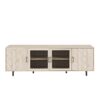 Modern Scandinavian 4 Door Herringbone 70" TV Stand For TVs Up To 80" - Birch - Image 2