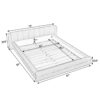 Modern Queen Size Upholstered Bed Frame With And Headboard - Blue / Green - Image 2