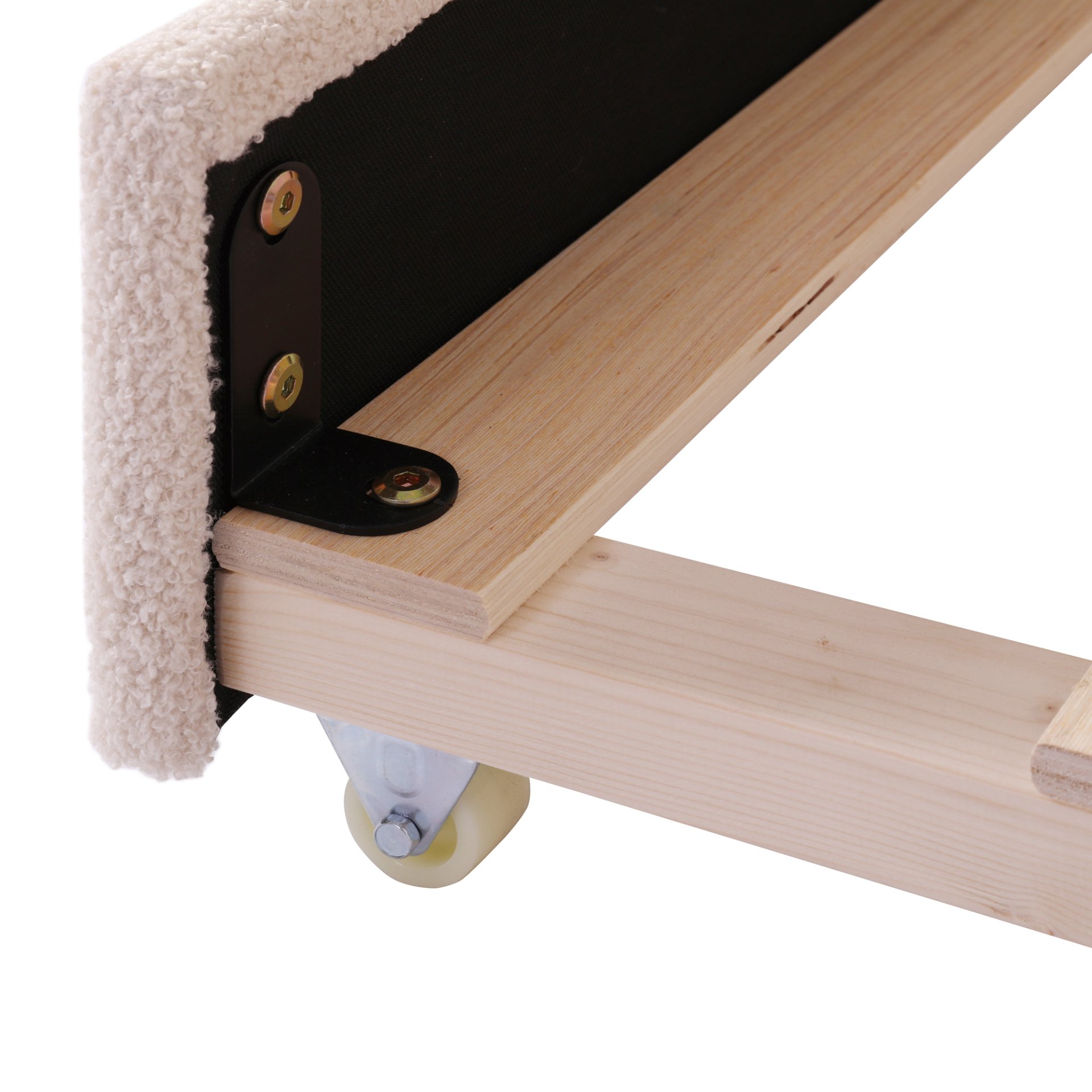 Full Size Upholstered Daybed With Light And Trundle - Beige - Image 12