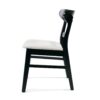 Dining Chair (Set of 2), Mid Century Dining Chairs With Cushioned Seats And Wood Frame - Light Beige / Black - Image 8
