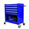 4 Drawers Multifunctional Tool Cart With Wheels - Blue - Image 7