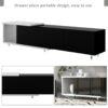 Modern Stylish TV Stand TV Cabinet For 80" TV - White / Black - Image 14