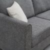 Modern Upholstered Living Room Sectional Sofa, L Shape Furniture Couch With 3 Pillows - Gray - Image 9