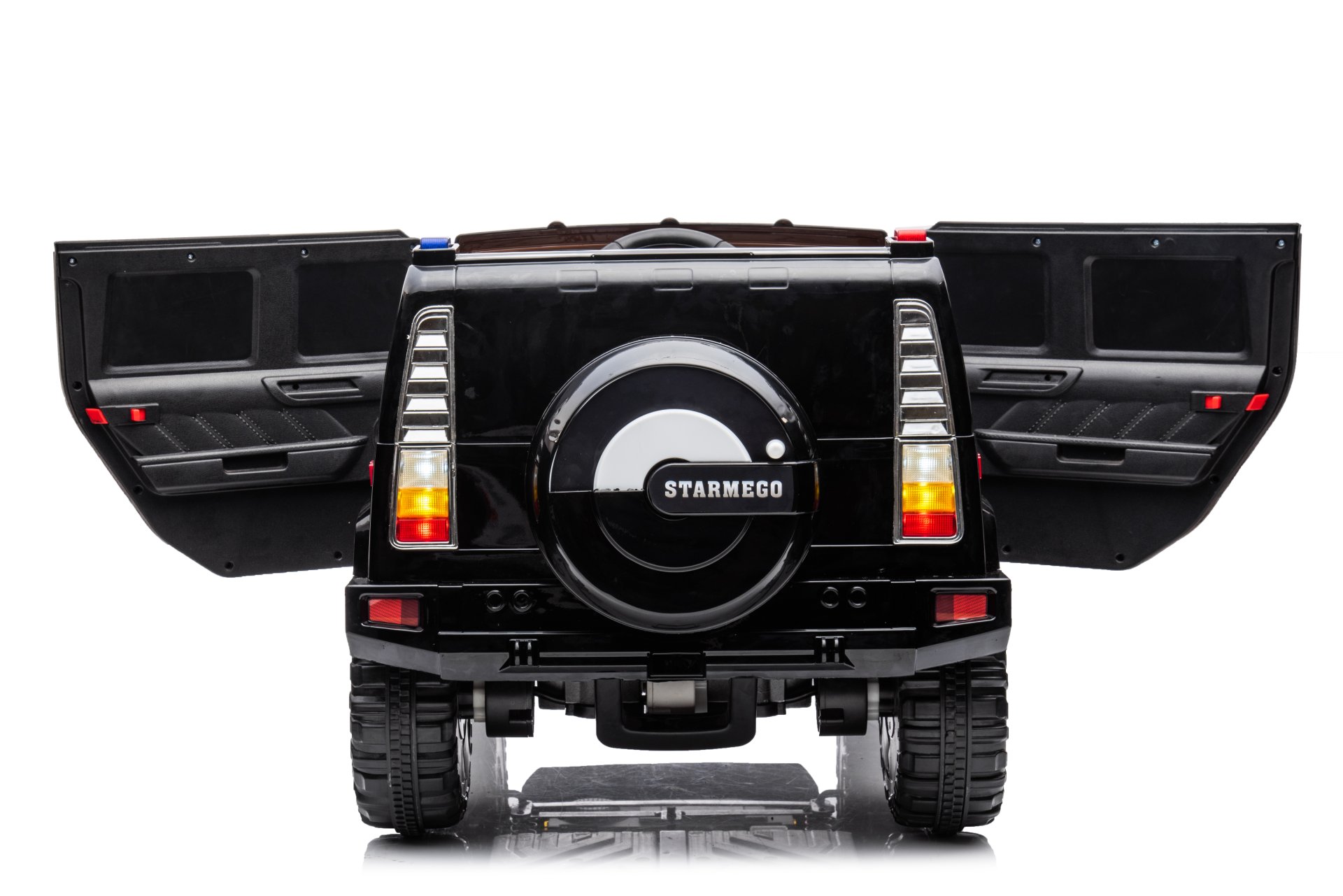 12V7A 30W*2 Four-Wheel Drive Leather Seat One Button Start, Forward And Backward, High And Low Speed, Music, Front Light, Power Display, Two Doors Can Open, 2.4G R / C, Seat Belt Four Wheel Absorber - Black - Image 15