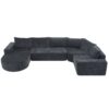 Oversized Modular Sofa Cloud Sectional Sofa Set Upholstered Couches U - Shaped Sofa With Deep Seat For Living Room - Gray - Image 16