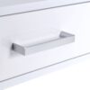 Coleen - High Gloss Writing Desk With USB - Chrome / White - Image 6