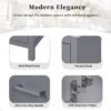 24" Bathroom Vanity With Integrated Undermount Sink, 2 Doors 1 Drawer, Soft Close Hinges, - Gray - Image 7