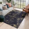 Maval - 3' X 5' Washable Area Rug - Black / Gold - Image 2