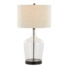 Botella - Contemporary Table Lamp Built In USB Port (Set of 2) - Clear / Oil Bronze / Natural - Image 3