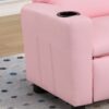 Marisa - Pink Leather Kids Recliner Chair With Cupholder - Pink - Image 7