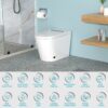 Smart Toilet With Bidet Built In, Auto Open & Close, Elongated Heated Seat, Foot Sensor Flush, LED Display, Warm Water Wash - White - Image 13