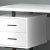 Computer Desk For Home Office, Laptop, Left, Right Set - Up & Storage Drawers - White - Image 9