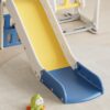Toddler Slide Kids Playground With Basketball Hoop And Swing - Blue Yellow - Image 8