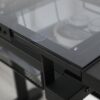 Hand Crank Adjustable Drafting Table Drawing Desk With 2 Metal Drawers With Stool - Black - Image 4