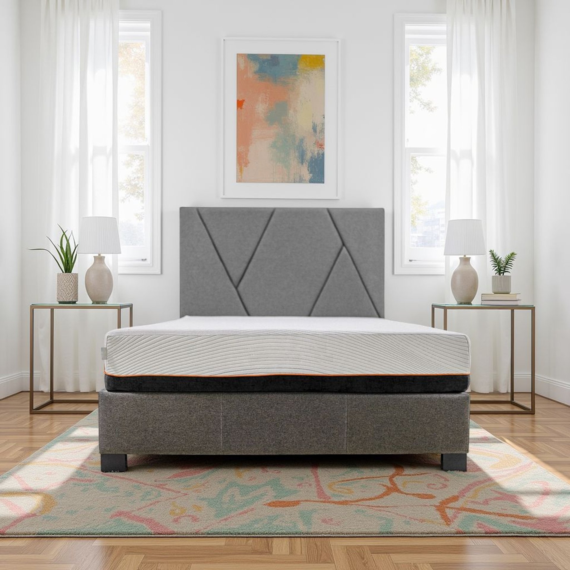 Regen - 10" Full Size Cooling Copper Infused Memory Foam Mattress - White - Image 8