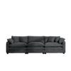 Mid Century Modern Sectional Sofa 3 Seater With Arm Pillows - Gray - Image 7