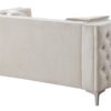 Chic Contemporary Loveseat - Ivory - Image 3