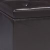 Hamilton - Lift Top Rectangular Storage Ottoman - Tanners Brown - Image 4