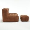Modern Indoor Fluffy Bean Bag Chair With Memory Foam And Ottoman Super Soft Velvet - Brown - Image 22