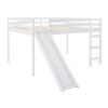Full Loft Bed With Slide, Multifunctional Design - White - Image 9