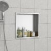 Modern Stainless Steel Shower Niche 12" X 12" For Bathroom And Kitchen - Brushed Nickel - Image 5