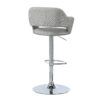 Swivel Stool Bar Height, Adjustable, Contemporary & Modern - Gray - Image 2