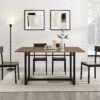 Modern Industrial Rectangle Dining Table - Rustic Oak - Image 5